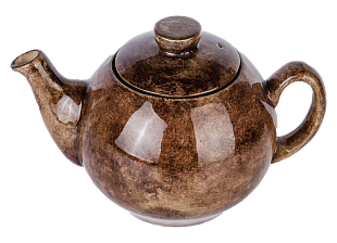Чайник Шар 1000 мл "Темно-Песочный" из керамики
