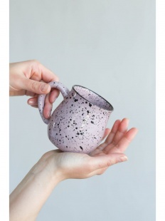 Кружка для чая и кофе керамическая 250 мл светло-фиолетовая из керамики