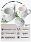 Сервиз чайный белый керамика чайник и 2 кружки
