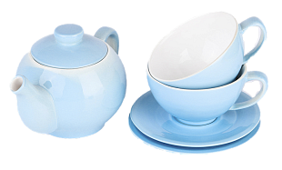 Набор чайная церемония "Голубой" из керамики