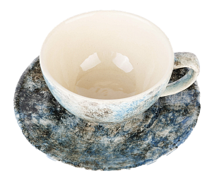 Чайная пара Five o'clock "Серо-Голубой" из керамики
