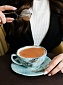 Кружка для кофе чайная пара набор серо-голубой
