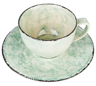 Чайная пара Five o'clock 3 "Нежно-Зеленый" 2 из керамики