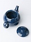 Сервиз чайный керамика чайник и 2 кружки синий