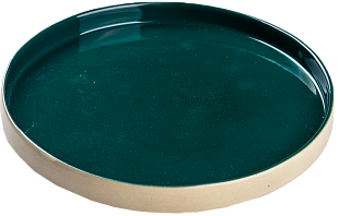 Тарелка D27 "Зелёный" из керамики