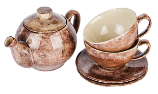 Набор чайная церемония "Песочный" из керамики