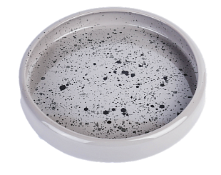 Тарелка D23 “Серый с точками” из керамики