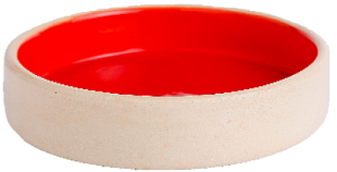 Тарелка «14» с высоким бортом на ножке из керамики